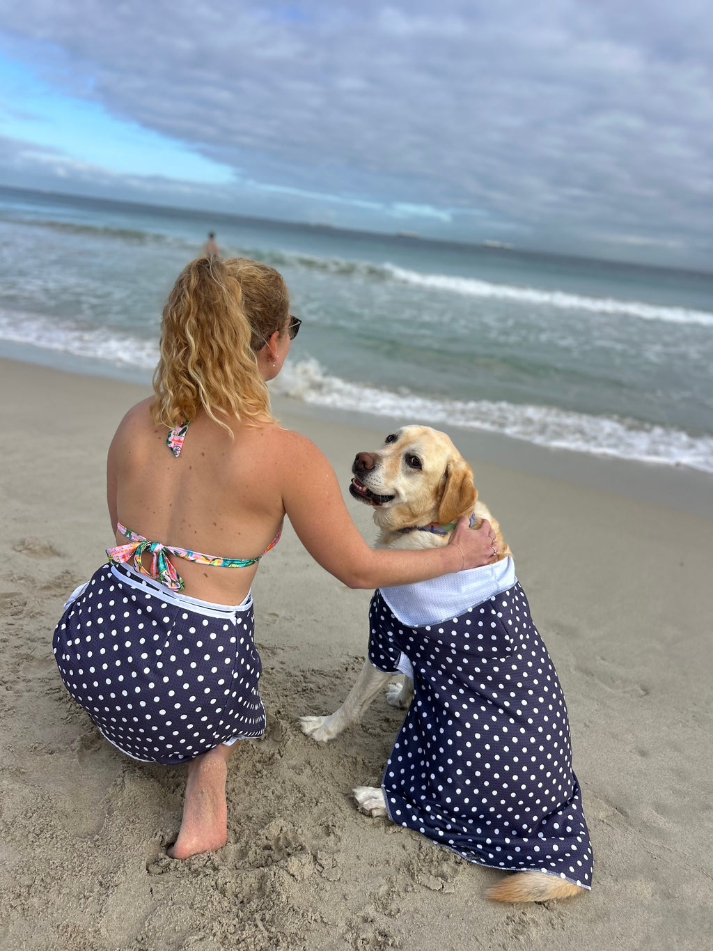 Dog Towel Robe - Polka