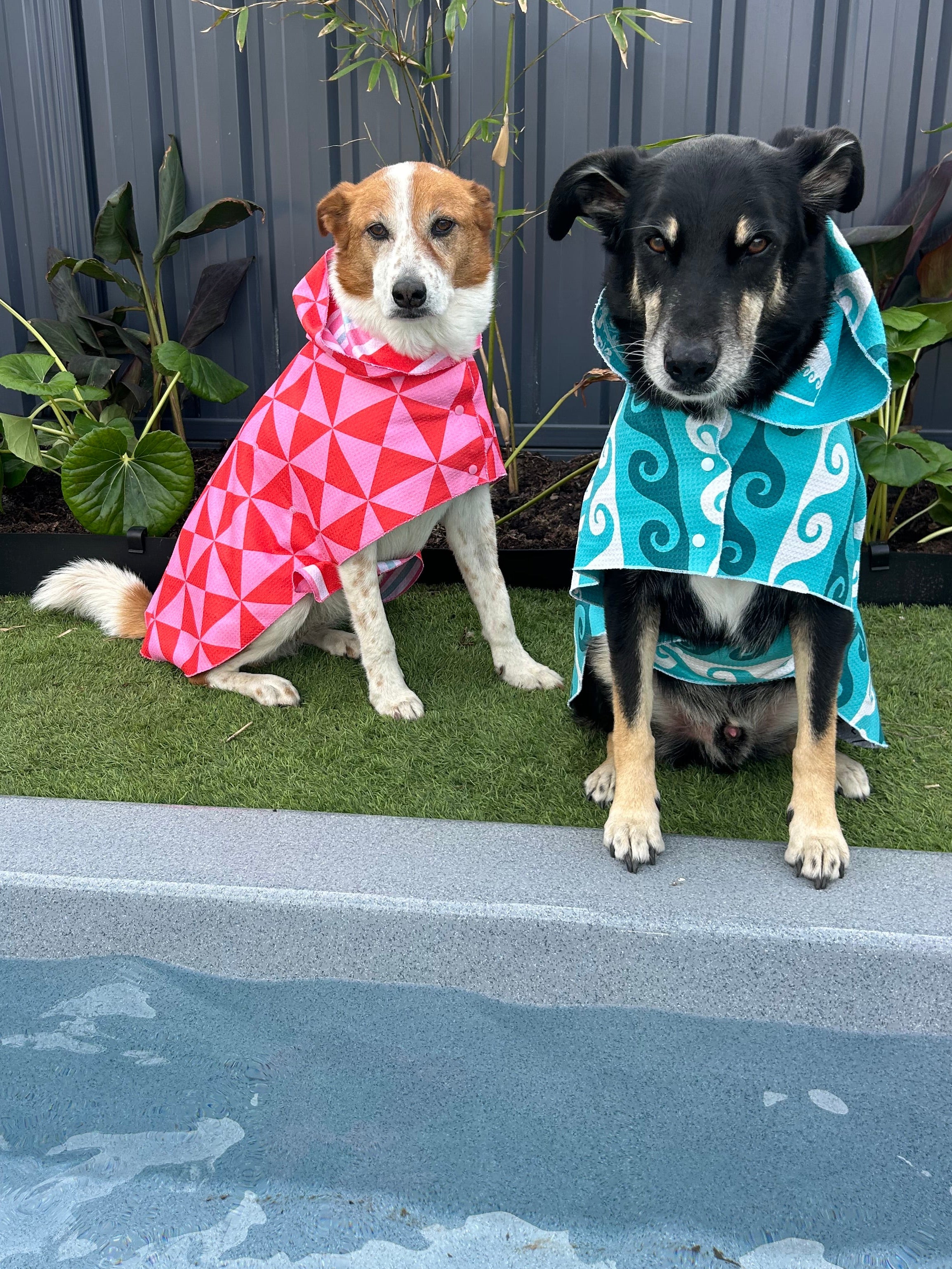Dog Towel Robe - Geometric