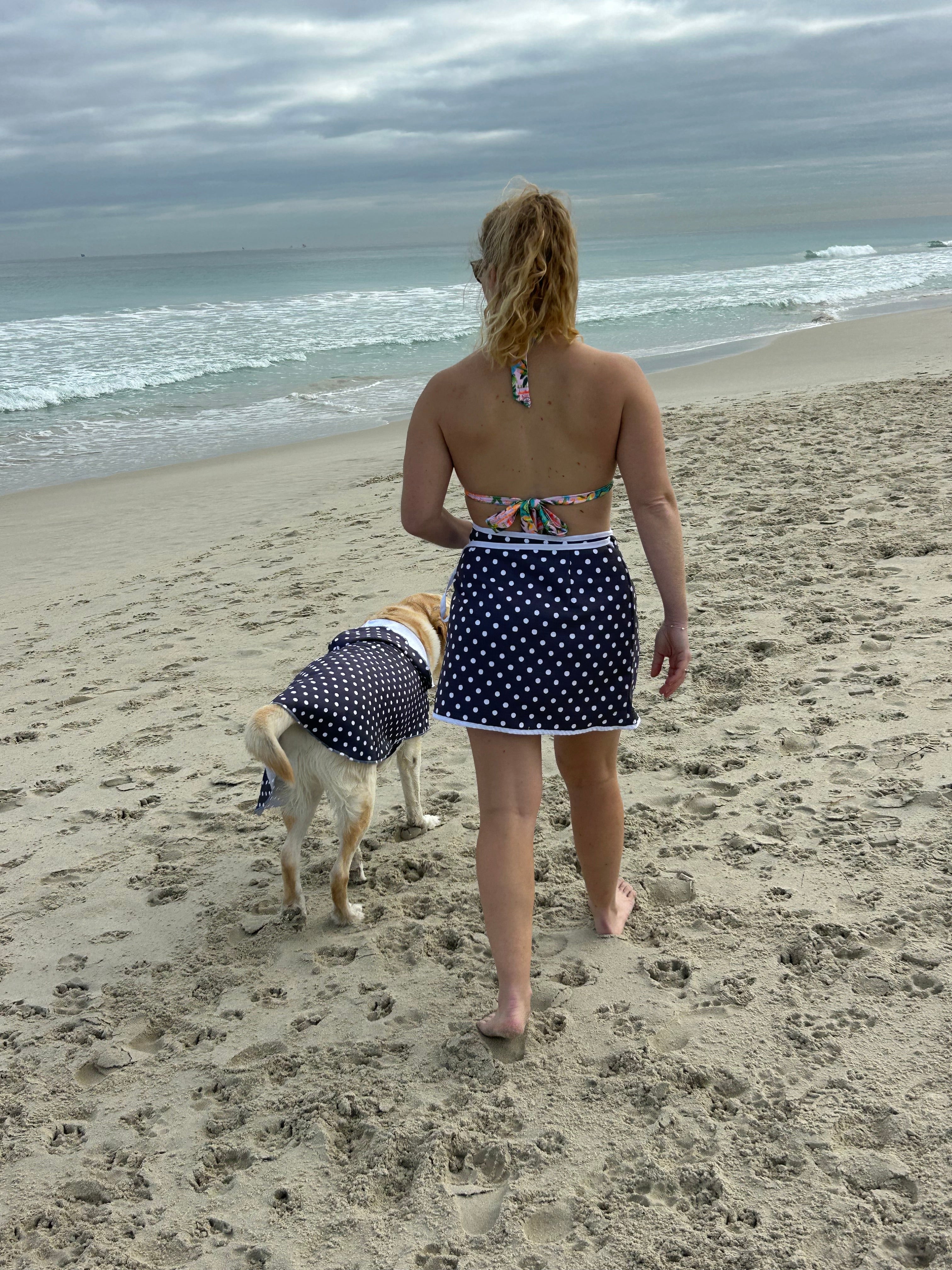 Dog Towel Robe - Polka