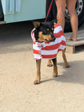 Dog Towel Robe - Orange Striped