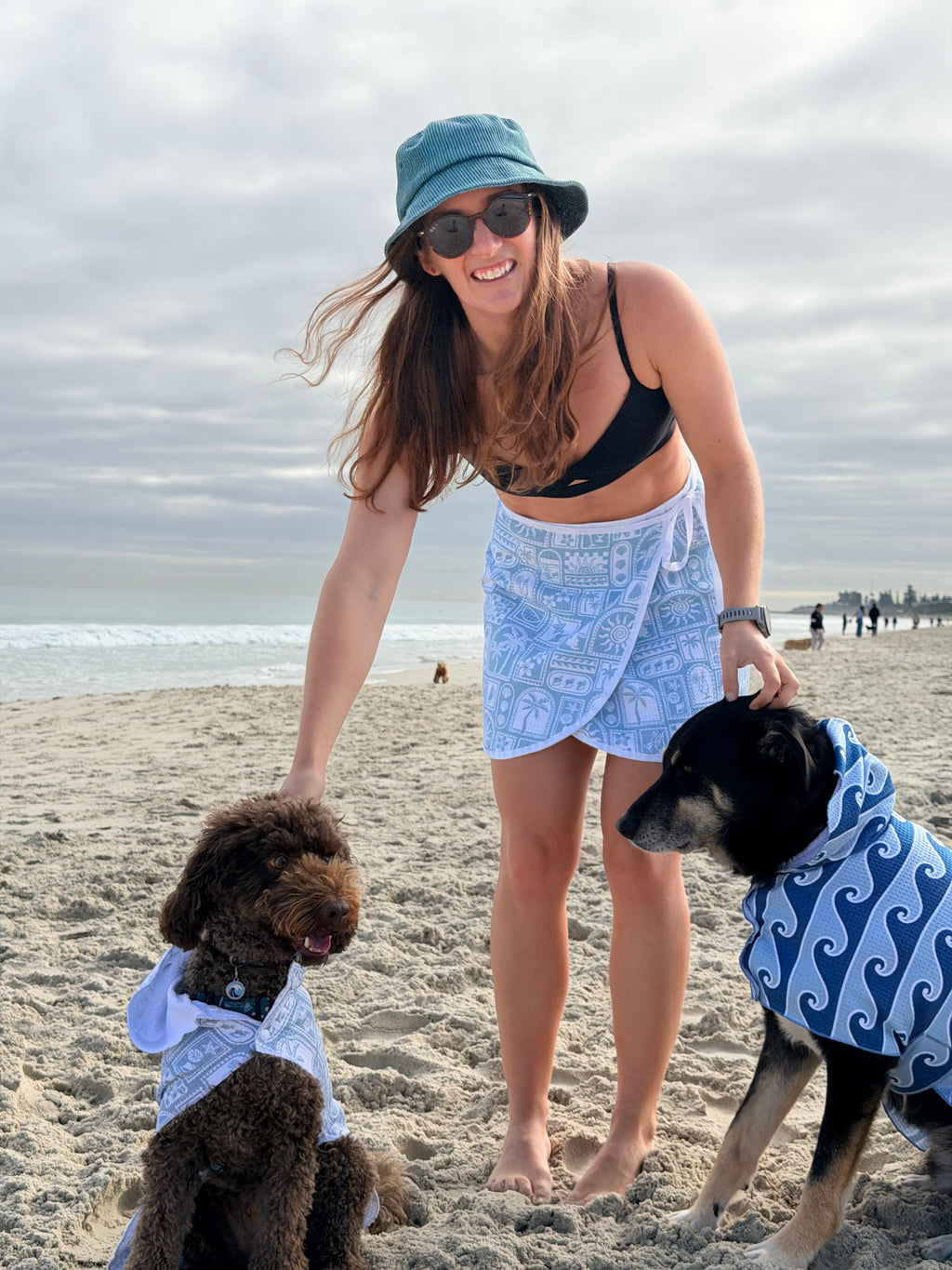 Wrap Towel Skirt - Postcards