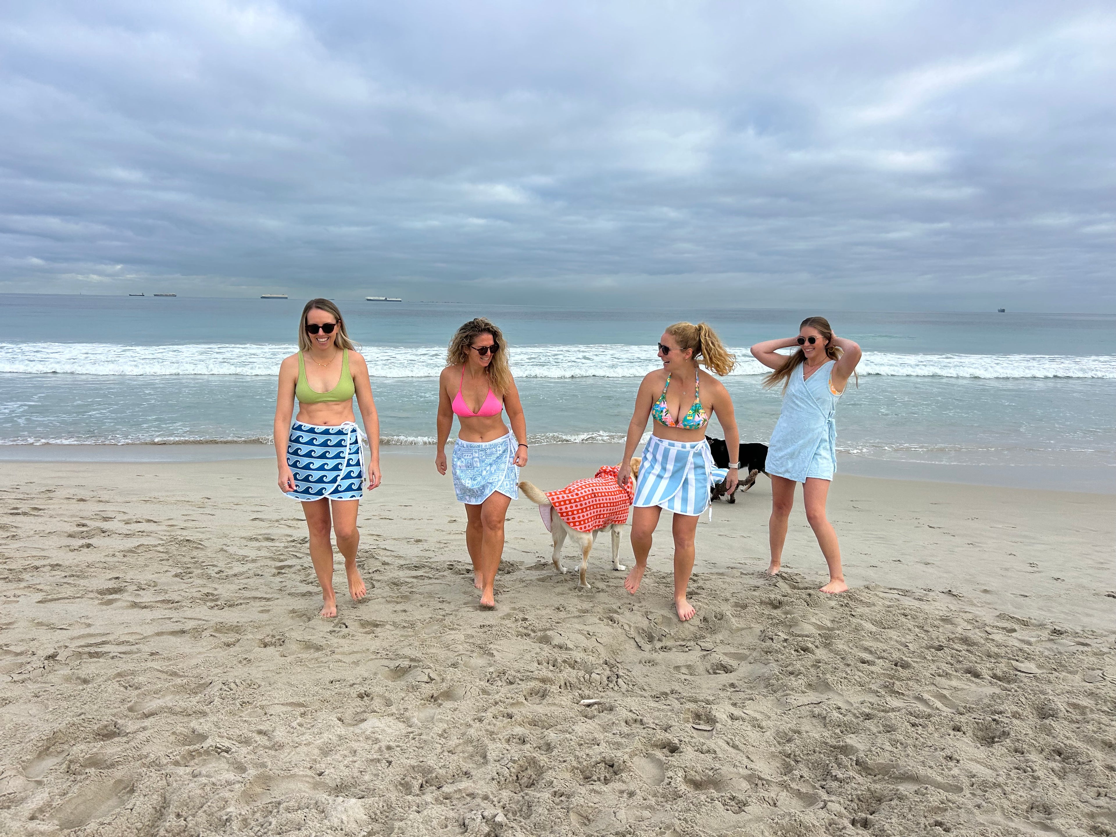 Wrap Towel Skirt - Waves
