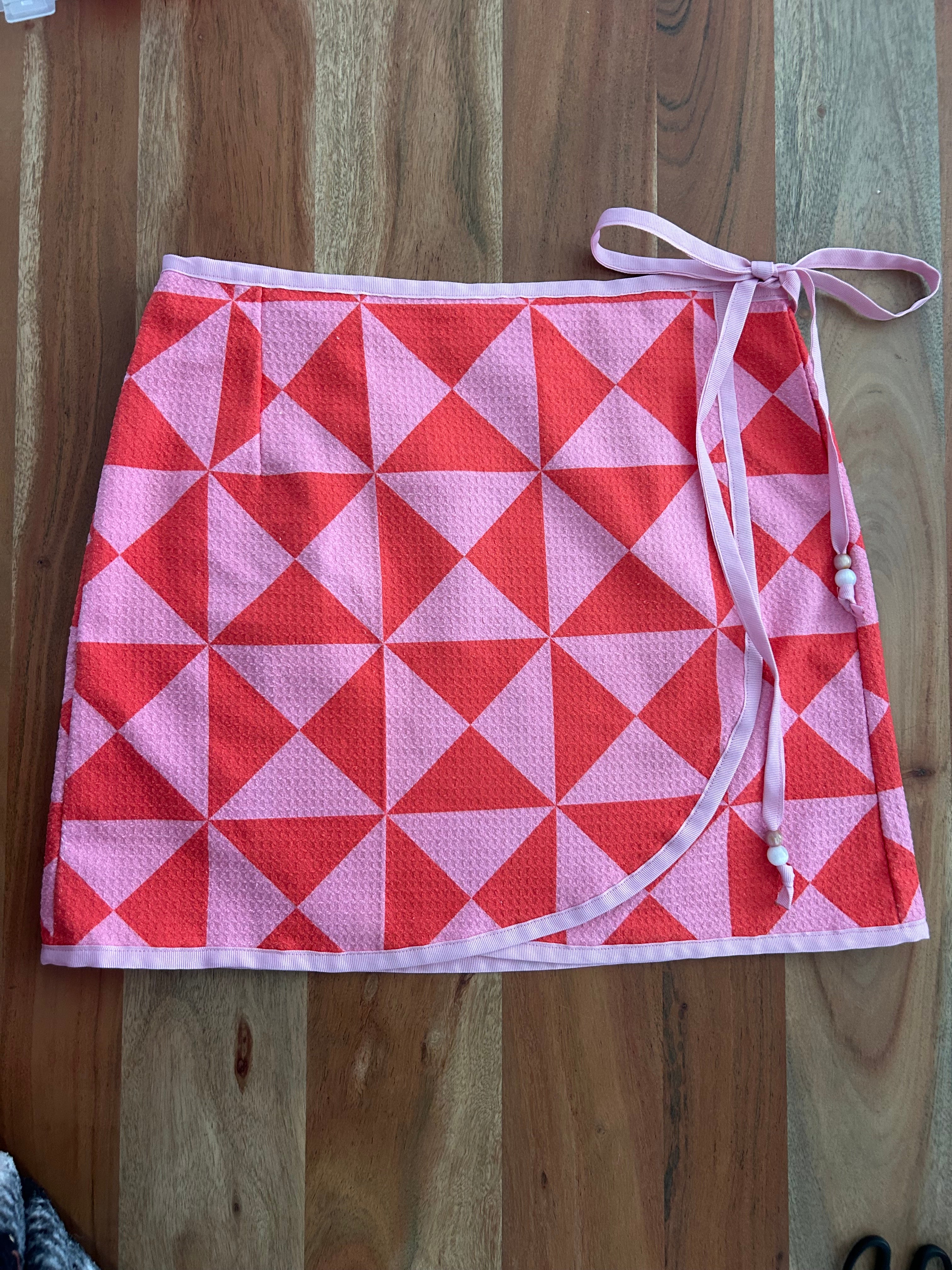 Wrap Towel Skirt - Geometric