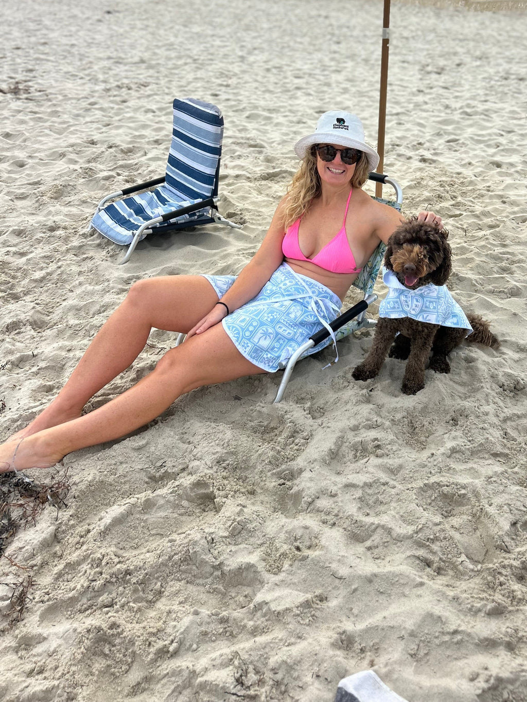 Wrap Towel Skirt - Postcards