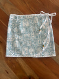 Girls Wrap Towel Skirt - Postcards Blue