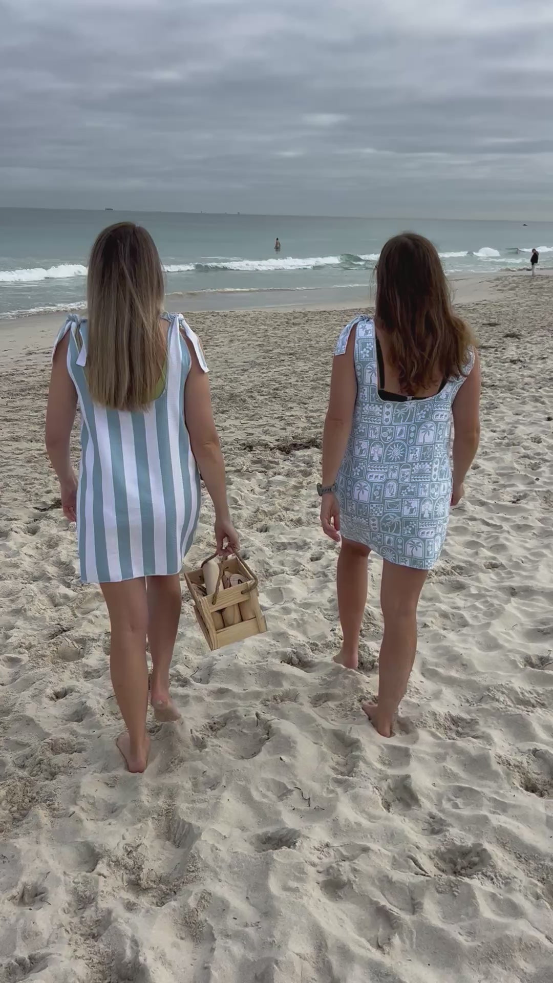 Towel Dress - Blue Stripes